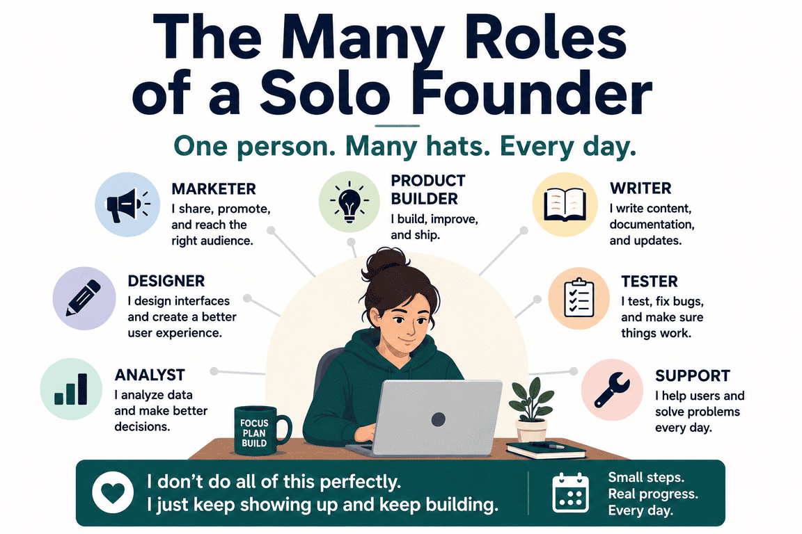 Solo founder managing development, design, content, SEO and product responsibilities