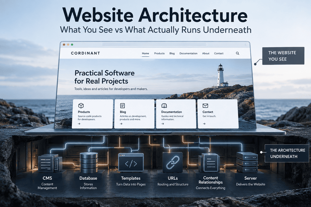 Website Architecture - What You See vs What Actually Runs Underneath